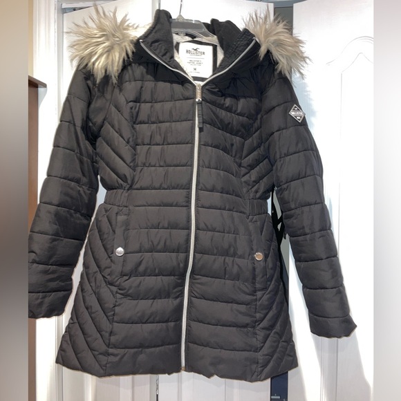 Used Hollister Winter Jacket with Hood - Picture 1 of 3